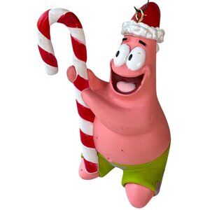 2006 SpongeBob SquarePants Patrick Character w/Candy Cane Ornament 3.25" Tall